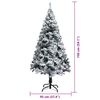 vidaXL Albero di Natale artificiale con 150 LED Bianco 150 cm