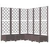 vidaXL Fioriera da Giardino e Graticcio Marrone 120x120x121,5 cm in PP