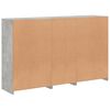 vidaXL Credenza con Luci LED Grigio Cemento 162x37x100 cm