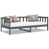 vidaXL Dormeuse Grigia in Legno Massello di Pino 90x200 cm