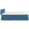 vidaXL Letto con Contenitore Blu Scuro 200 x 200 cm Velluto