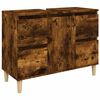 vidaXL Mobile Lavabo Rovere Fumo 80x33x60 cm in Legno Multistrato