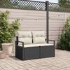 vidaXL Divano da giardino con cuscino 120 x 62 x 69 cm. polyrattan