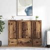 vidaXL Credenza con cassetto 3 pcs Legno vecchio Legno multistrato