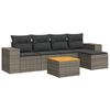 vidaXL Set Divano da Giardino 6 pz con Cuscini Grigio in Polyrattan