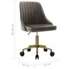 vidaXL Sedie da Pranzo Girevoli 4 pz Grigio Scuro in Velluto