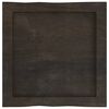 vidaXL Piano Tavolo Marrone Scuro 40x40x(2-4)cm in Rovere Non Trattato