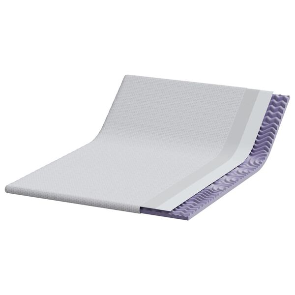 vidaXL Topper per materasso Bianco 140 x 190 cm Tessuto Jacquard