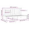 vidaXL Dormeuse senza Materasso 90x200 cm in Legno Massello di Pino