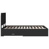 vidaXL Struttura del letto Nero 135 x 190 cm Legno multistrato