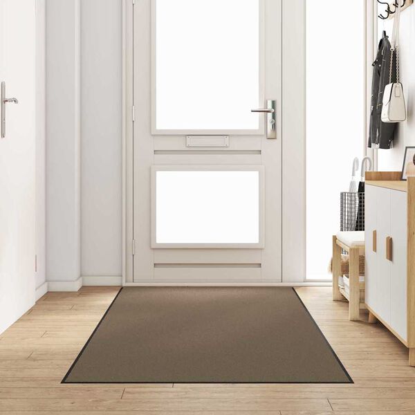 vidaXL Tappetino Beige e Nero 120 x 250 cm Polipropilene e vinile