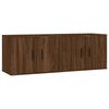 vidaXL Mobili Porta TV a Parete 2 pz Rovere Marrone 57x34,5x40 cm