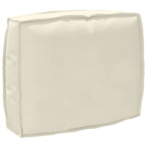 vidaXL Cuscino per schienale pallet con cuscino Crema 50 x 40 x 12 cm