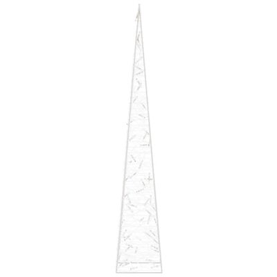 vidaXL Cono di Luce di Natale 60 LED Bianco Caldo 120 cm in Acrilico