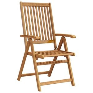 vidaXL Sedie pieghevoli, 2 pezzi, in legno massello di acacia marrone