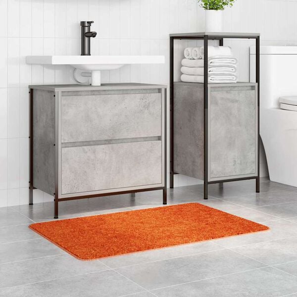 vidaXL Tappetino da bagno antiscivolo Arancione 60 x 90 cm PP