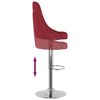 vidaXL Sgabelli da Bar 2 pz Rosso Vino in Tessuto