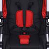 vidaXL Passeggino 3 in 1 in Alluminio Rosso e Nero