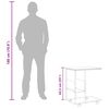 vidaXL Tavolino con Ruote Bianco 55x36x63,5cm in Legno Multistrato