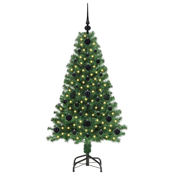 vidaXL Albero di Natale artificiale con 150 LED Verde 120 cm