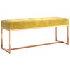 vidaXL Panca Giallo Senape 110x36x45 cm in Velluto