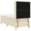 vidaXL Letto a molle con materasso Crema 80 x 200 cm Tessuto