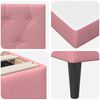 vidaXL Struttura letto con materasso Rosa 80 x 200 cm Velluto