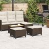 vidaXL Sgabelli Giardino con Cuscini 2pz Marrone 55x55x36cm Polyrattan