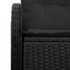 vidaXL Divano da giardino Nero 121 x 62 x 69cm polyrattan