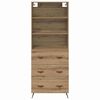 vidaXL Credenza con cassetto Rovere artigianale 69,5 x 34 x 180 cm