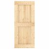 vidaXL Porta Scorrevole con Set Hardware 90x210 cm Legno Massello Pino