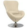 vidaXL Poltrona uovo Crema 63 x 73 x 90 cm Tessuto