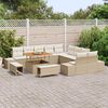 vidaXL Set Divano da Giardino con cuscino 13 pcs Beige e Crema