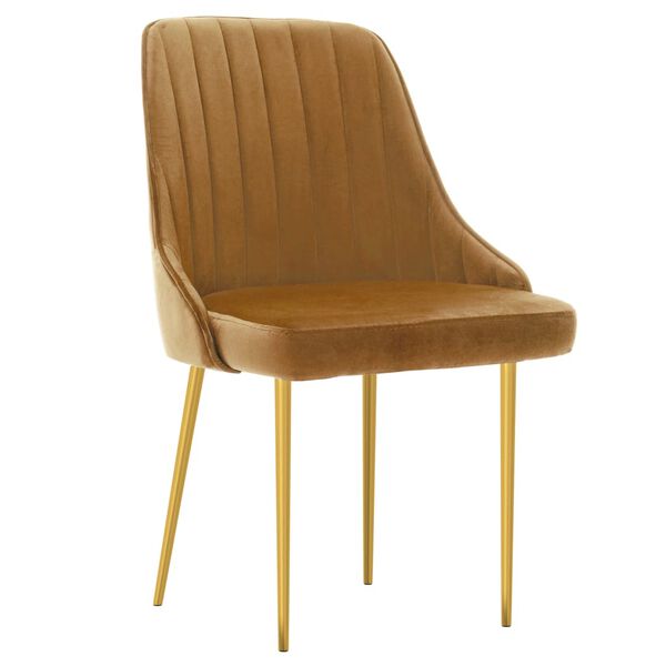 vidaXL Sedie da Pranzo 6 pz Marroni in Velluto