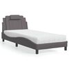 vidaXL Letto Viana con Materasso Grgio 80x200 cm in Similpelle