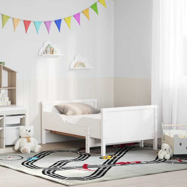 vidaXL Struttura del letto Bianco 80 x 200 cm Pino massello