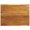 vidaXL Piano Tavolo 110x80x2,5 cm Bordi Vivi in Legno Massello Mango
