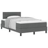vidaXL Letto a molle con testiera Grigio scuro 120 x 190 cm Tessuto