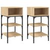 vidaXL Comodini 2 pz Rovere Sonoma 35x34,5x70 cm in Legno Multistrato