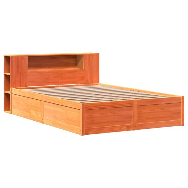 vidaXL Letto senza Materasso Marrone Cera 120x190 cm in Legno di Pino