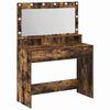 vidaXL Tavolo da Trucco Rovere fum&eacute; 100 x 41 x 135 cm