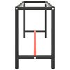 vidaXL Telaio Banco da Lavoro Nero e Rosso Opaco 170x50x79 cm Metallo