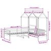 vidaXL Set Dormeuse e Panca con Tetto 80x200cm Legno Massello di Pino