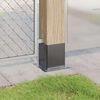 vidaXL Basi per Pali Quadrati 4pz 121x121mm Acciaio Verniciato Polvere