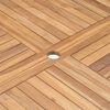 vidaXL Tavolo da Giardino Pieghevole Ø 120 cm in Legno di Teak