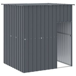 vidaXL Casetta Cani con Tetto Antracite 165x153x181 cm Acciaio Zincato