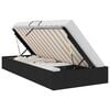 vidaXL Letto ottomano con archiviazione Nero 90 x 190 cm Tessuto