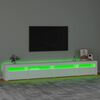 vidaXL Mobile Porta TV con Luci LED Bianco 270x35x40 cm