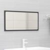 vidaXL Set Mobili da Bagno Grigio in Legno Multistrato