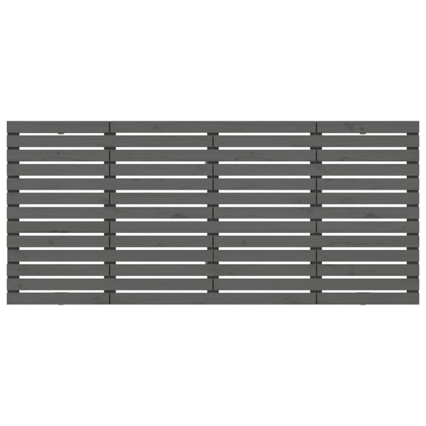 vidaXL Testiera da Parete Grigia 156x3x91,5 cm Legno Massello di Pino